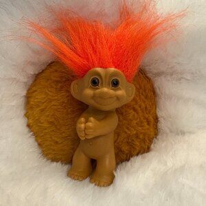 Troll Russ 1990's Orange Hair 3in Squeeze and Pinch Hands Vintage (SKU: 271TO)